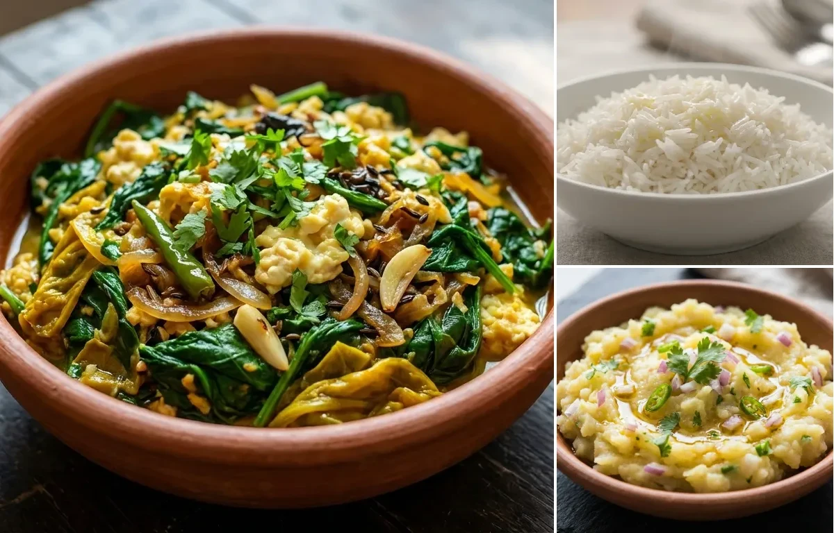 Paleng Xaak logot Koni with Steamed Basmati Rice and Aloo Pitika