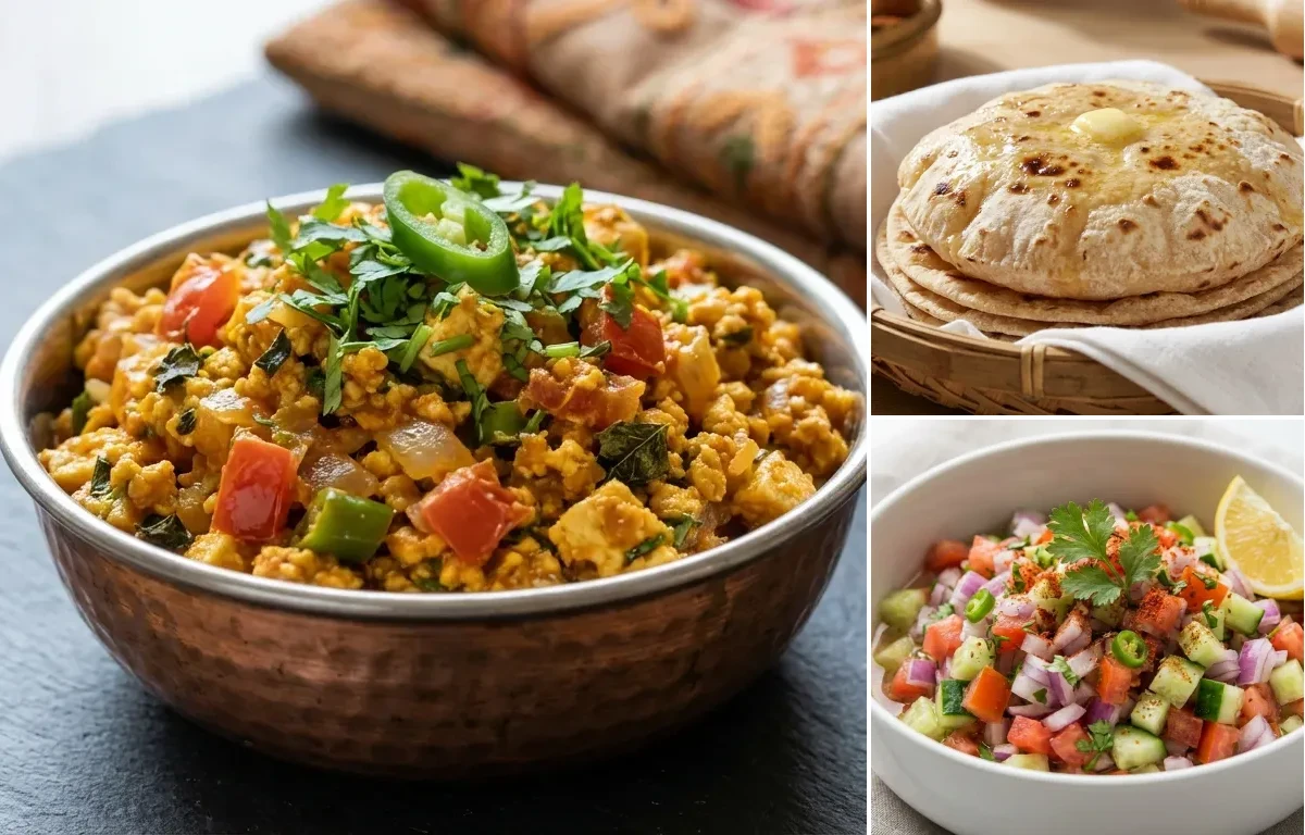 Paneer Bhurji with Tawa Roti