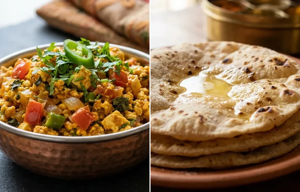 Paneer Bhurji with Roti