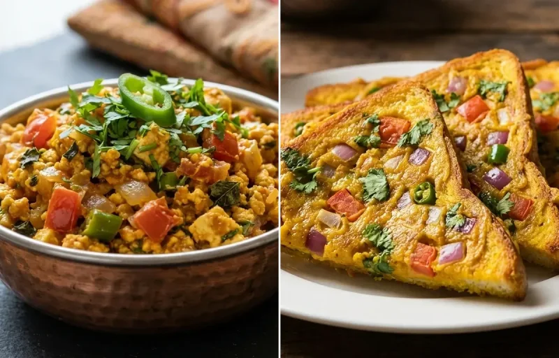 Paneer Bhurji with Tawa Bread Toast