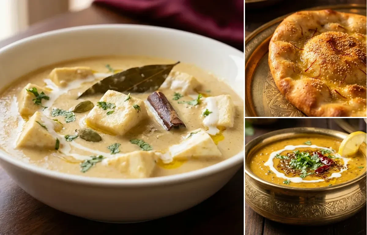 Paneer Korma with Taftan and Dal Sultani