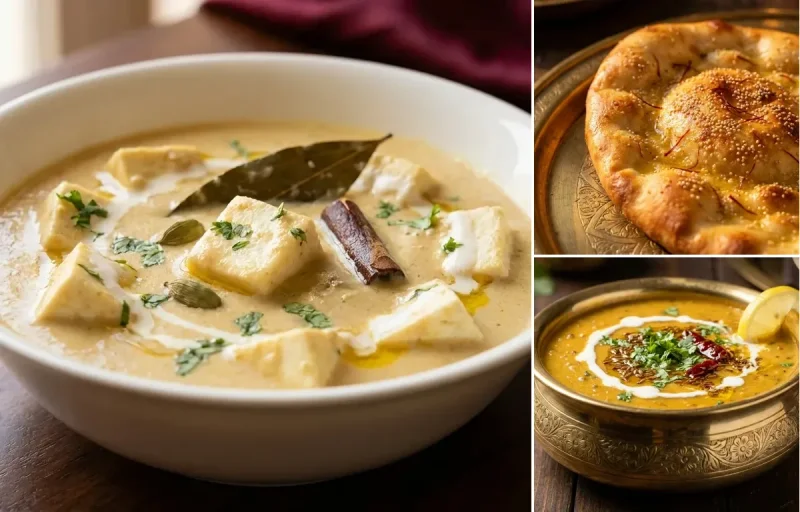 Paneer Korma with Taftan and Dal Sultani