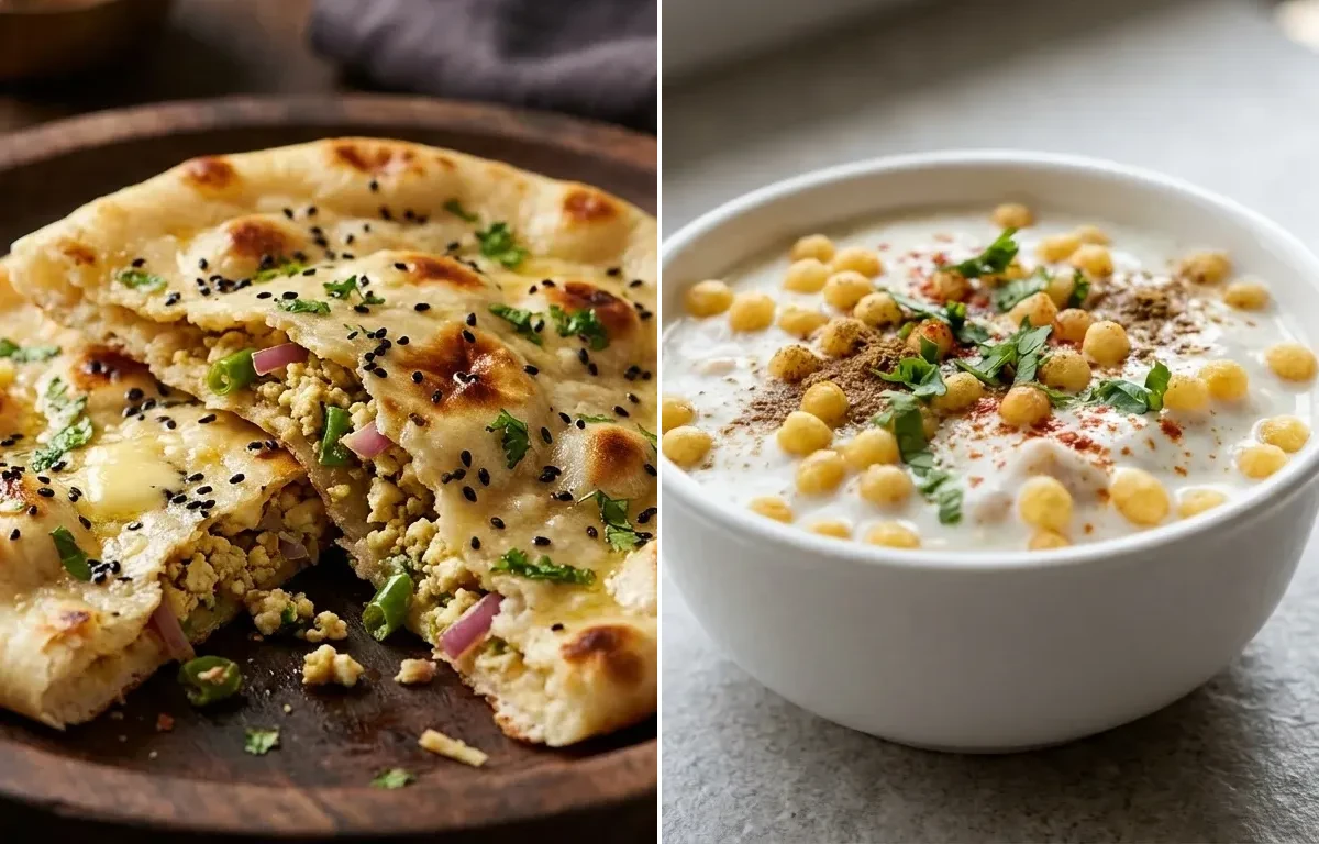 Paneer Kulcha with Boondi Raita