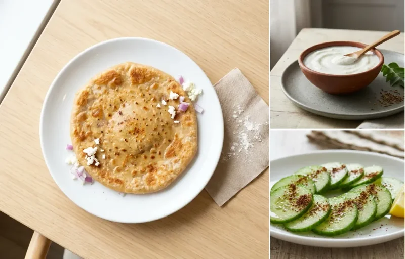 Paneer Paratha + Curd