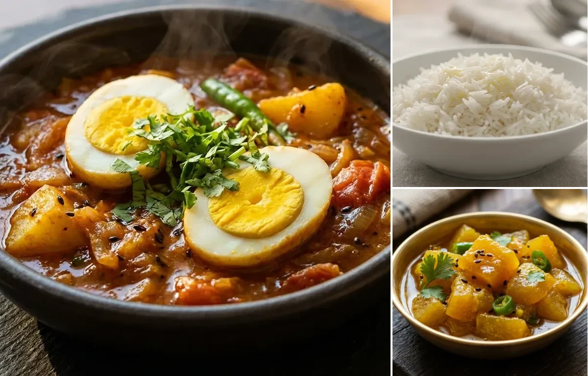 Pani Diya Koni with Steamed Basmati Rice and Papaya Khar