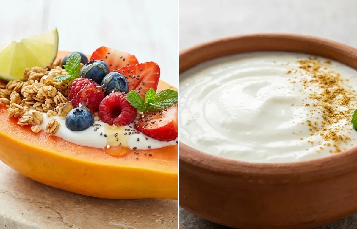 Papaya Boat with Dahi