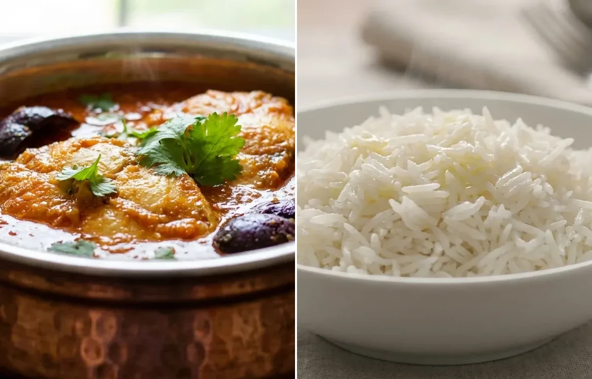 Paplet Saar with Steamed Basmati Rice