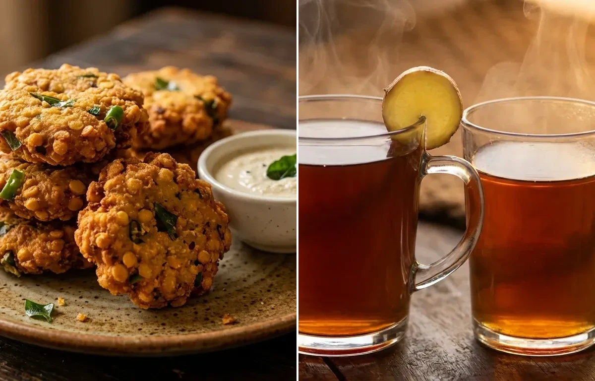 Parippu Vada with Kattan Chaya
