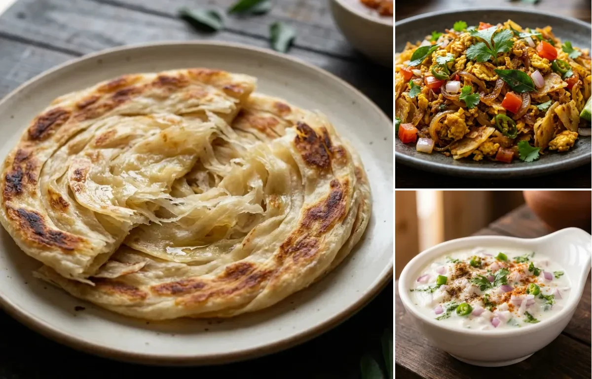 Parotta with Egg Kothu Parotta
