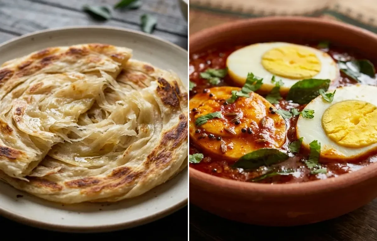 Parotta with Muttai Masala