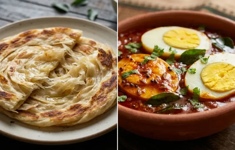 Parotta with Muttai Masala