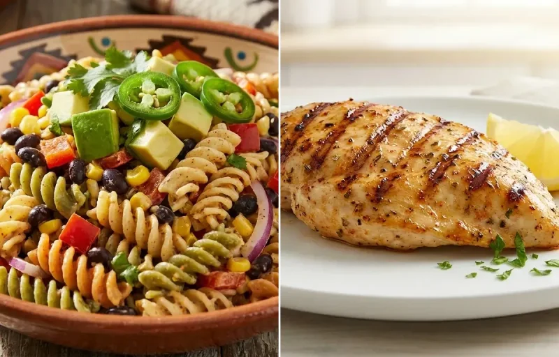 Pasta Salad with Grilled Chicken Breast
