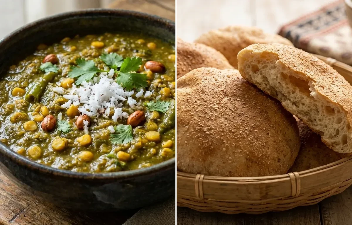 Patal Bhaji with Goan Poee Bread