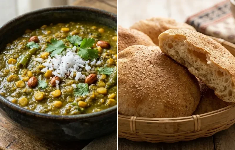 Patal Bhaji with Goan Poee Bread