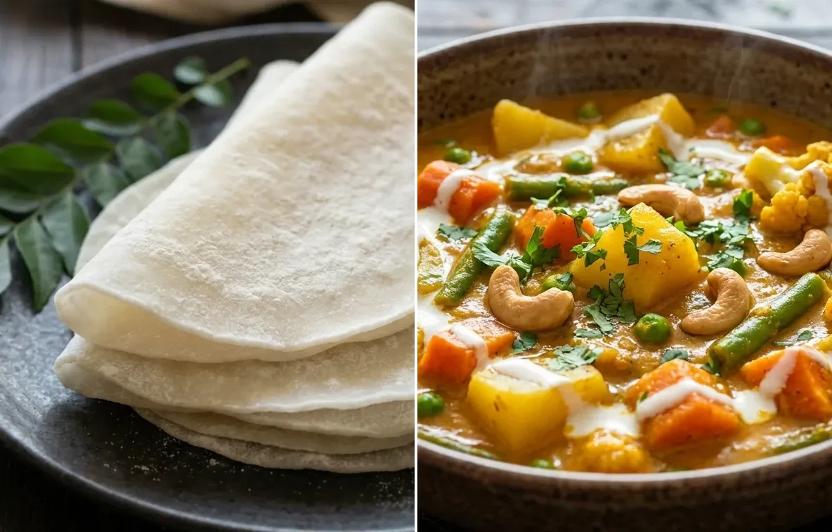 Pathiri with Vegetable Curry