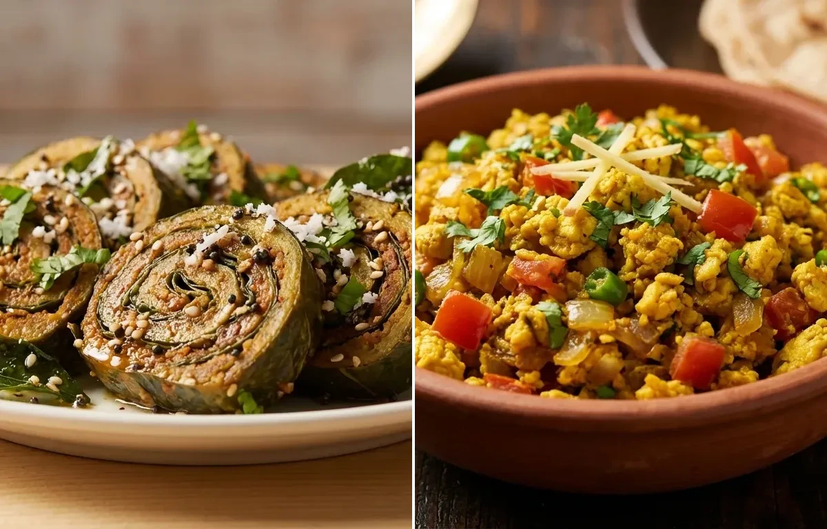 Patra with Egg Bhurji