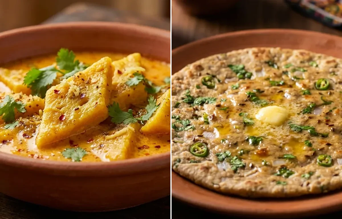 Pitod ki Sabzi with Bejar ki Roti