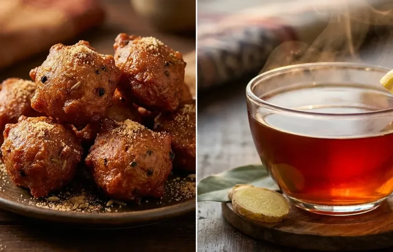 Poka Mithoi with Assamese Red Tea