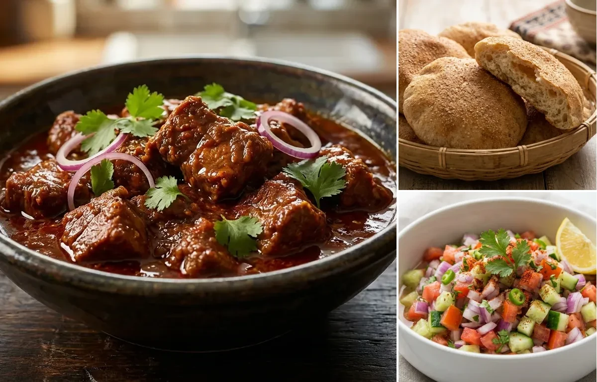 Pork Vindaloo with Goan Poee Bread