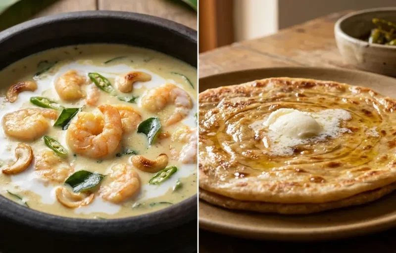 Prawn Korma with Paratha