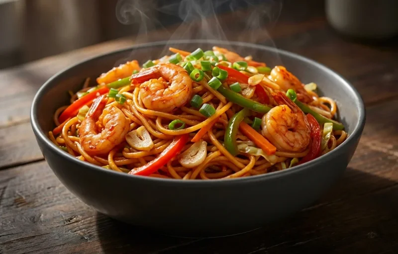 Prawn Schezwan Noodles