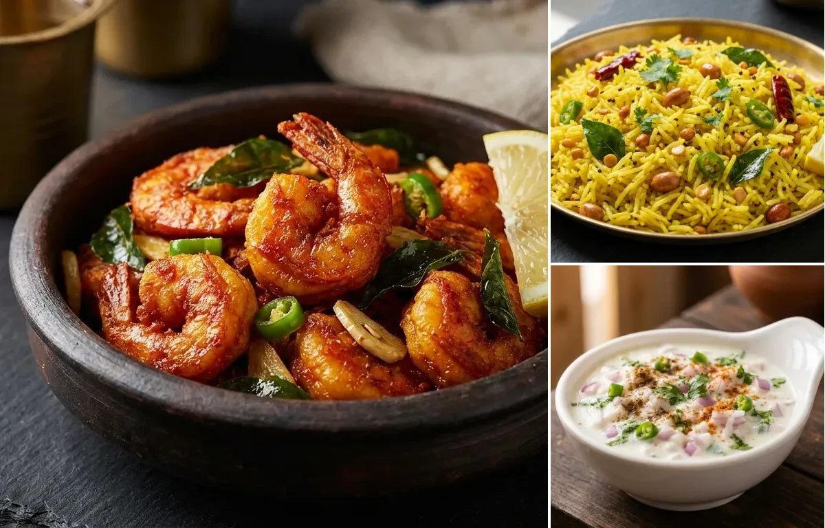 Prawns 65 with Lemon Rice