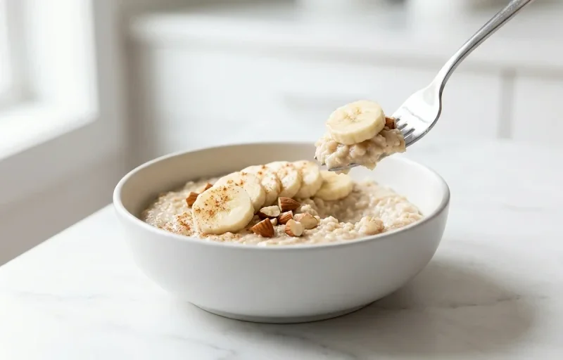Protein Oatmeal with Banana and Peanut Butter