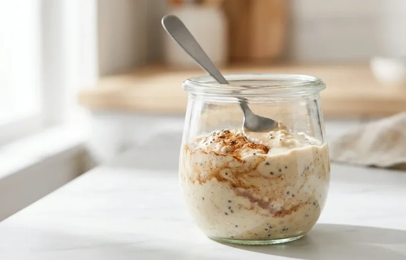 Protein Overnight Oats with Blueberries and Walnuts