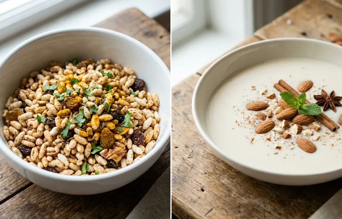 Puffed Rice Cereal with Unfortified Almond Milk