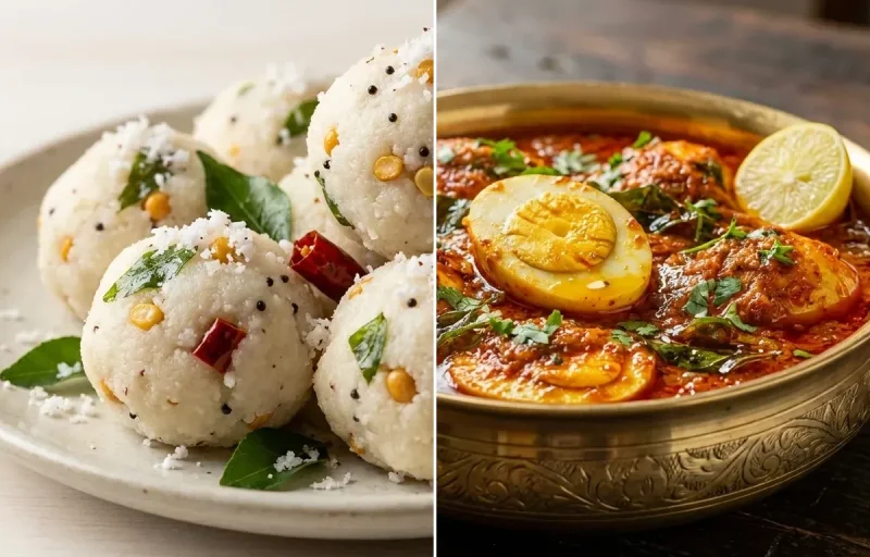 Pundi Gatti with Egg Ghee Roast