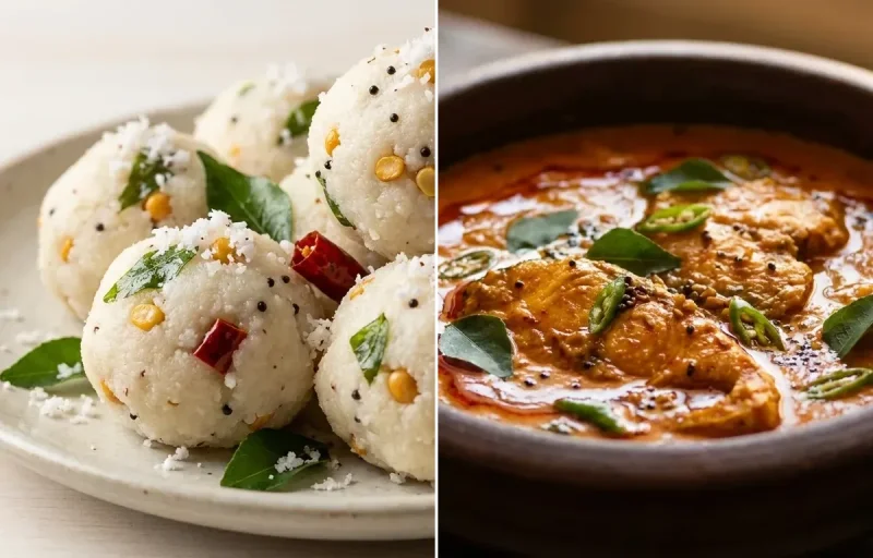 Pundi Gatti with Fish Curry