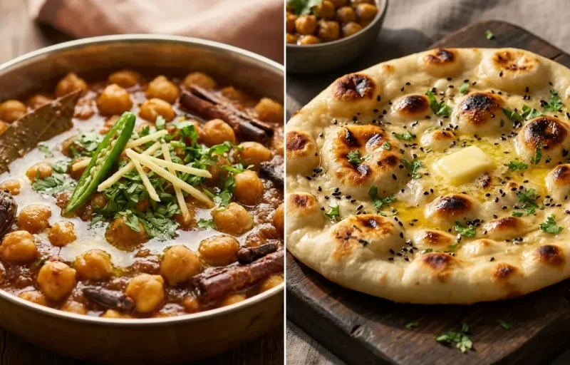 Punjabi Chole Masala with Kulcha
