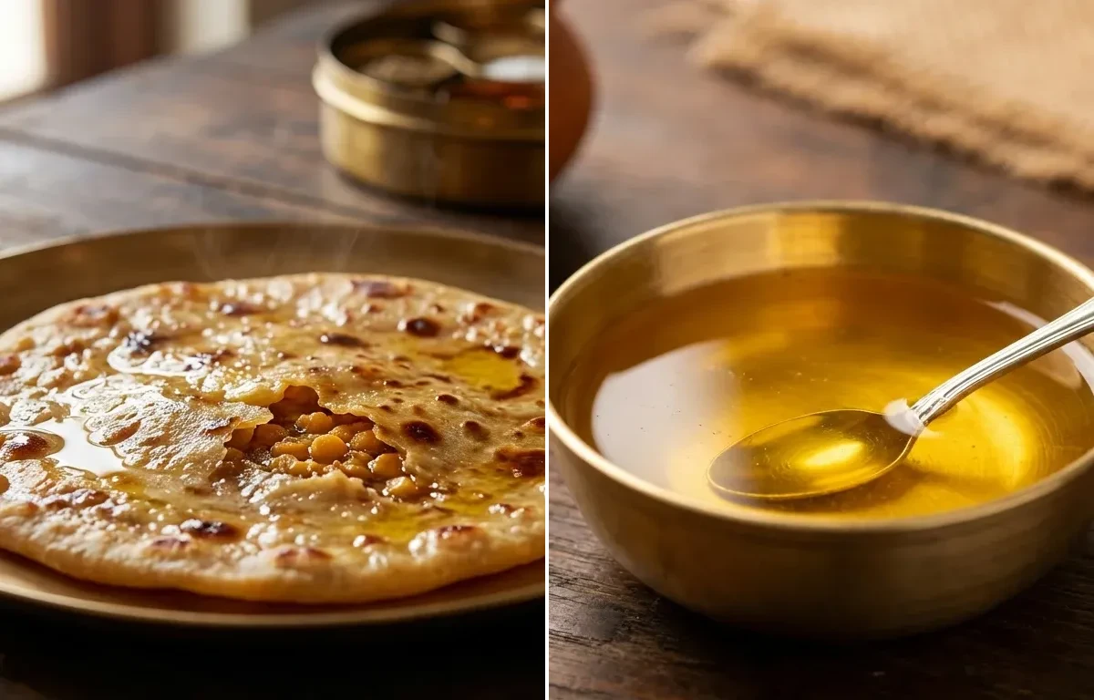 Puran Poli with Ghee