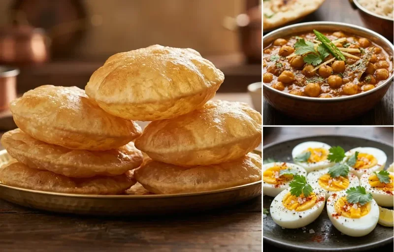 Puri with Boiled Egg