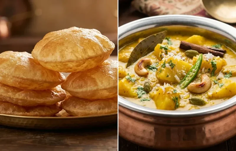 Puri with Aloo Kurma