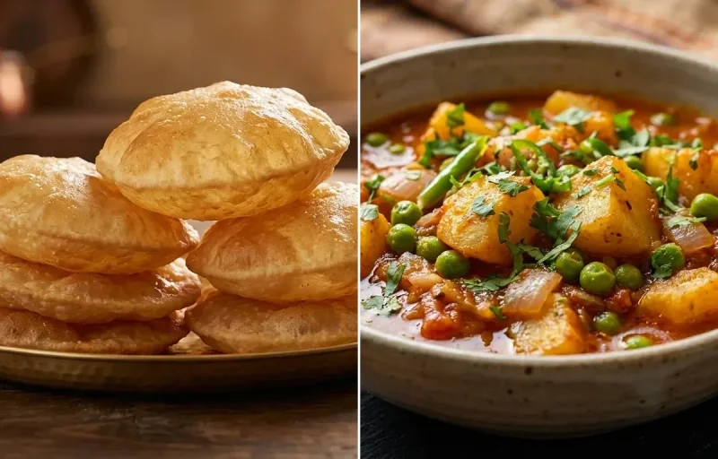 Puri with Aloo Matar Sabzi