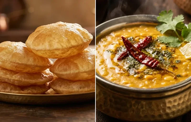 Puri with Chana Dal Fry