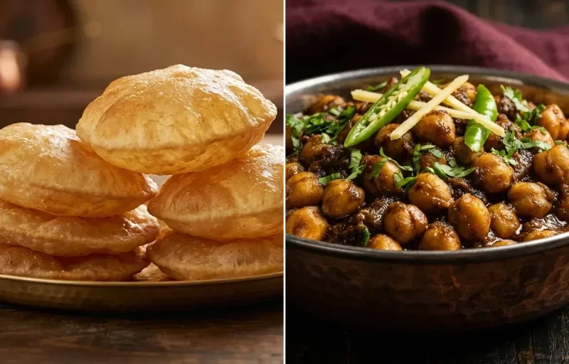 Puri with Pindi Chole