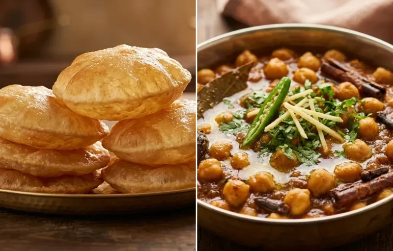 Puri with Punjabi Chole Masala