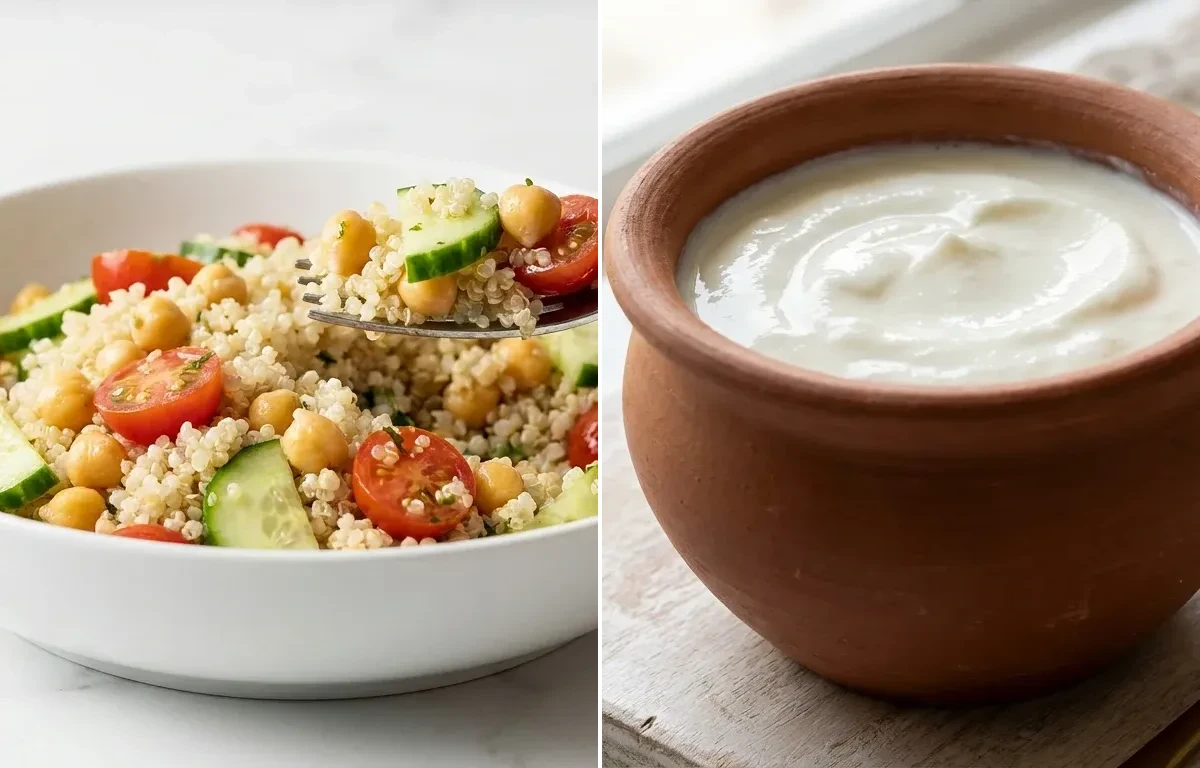 Quinoa Chickpea Bowl with Curd