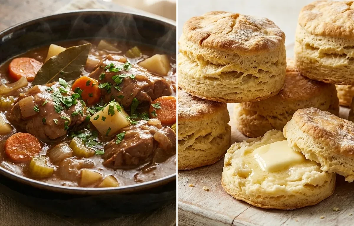 Rabbit Stew with Buttermilk Biscuits