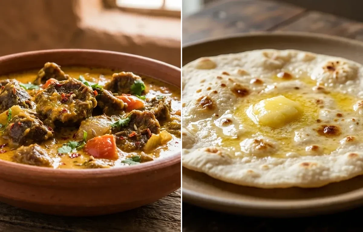 Rabodi ki Sabzi with Jowar Roti