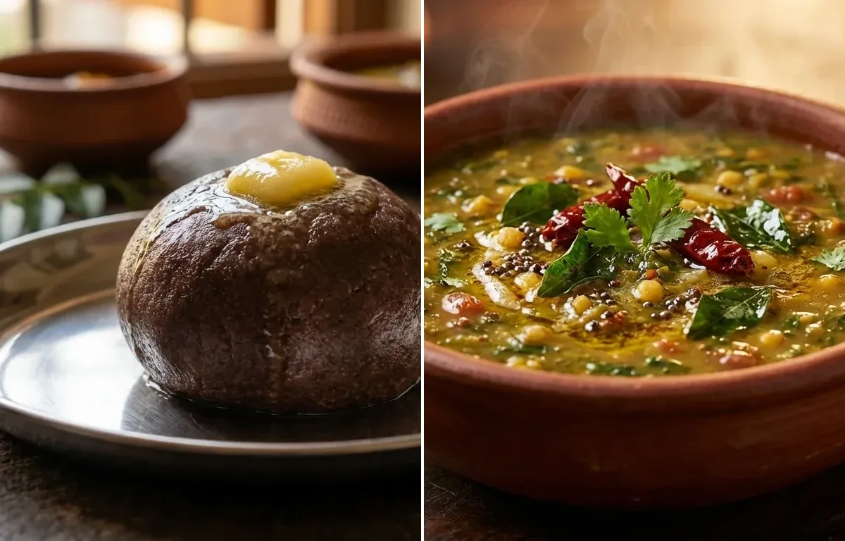Ragi Mudde with Soppina Saaru