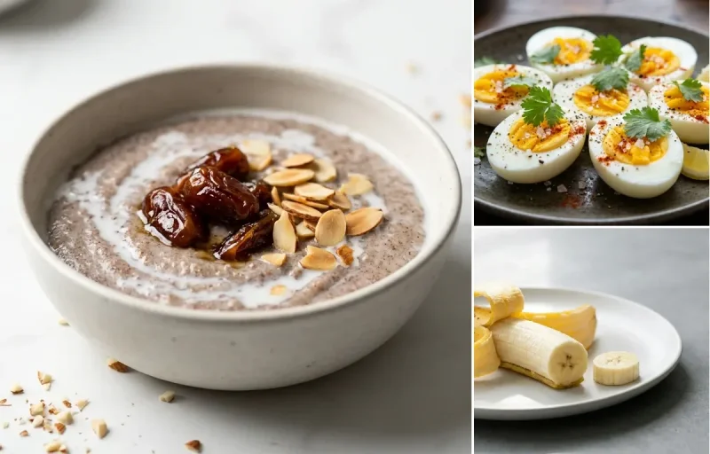 Ragi Porridge with Boiled Egg with Banana