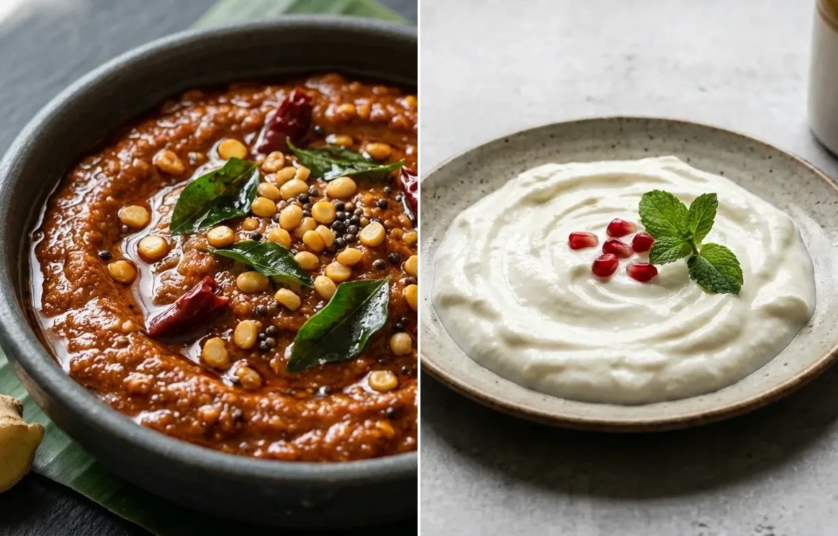 Rajma with Ginger Chutney and Plain Curd