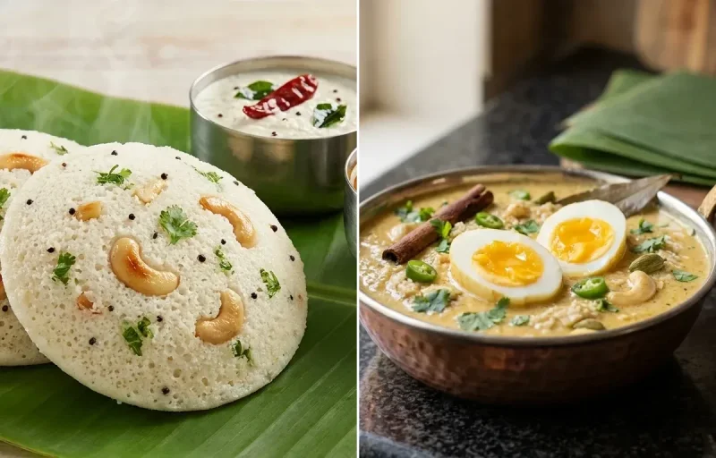 Rava Idli with Muttai Kurma