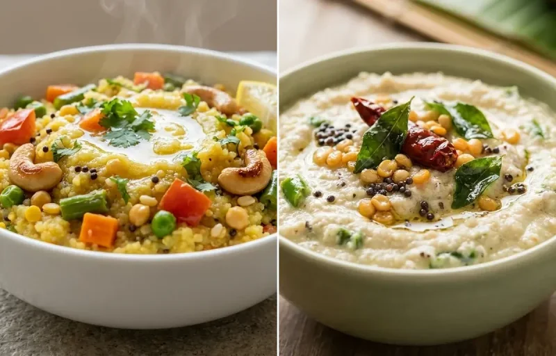 Rava Kichadi with Thengai Chutney