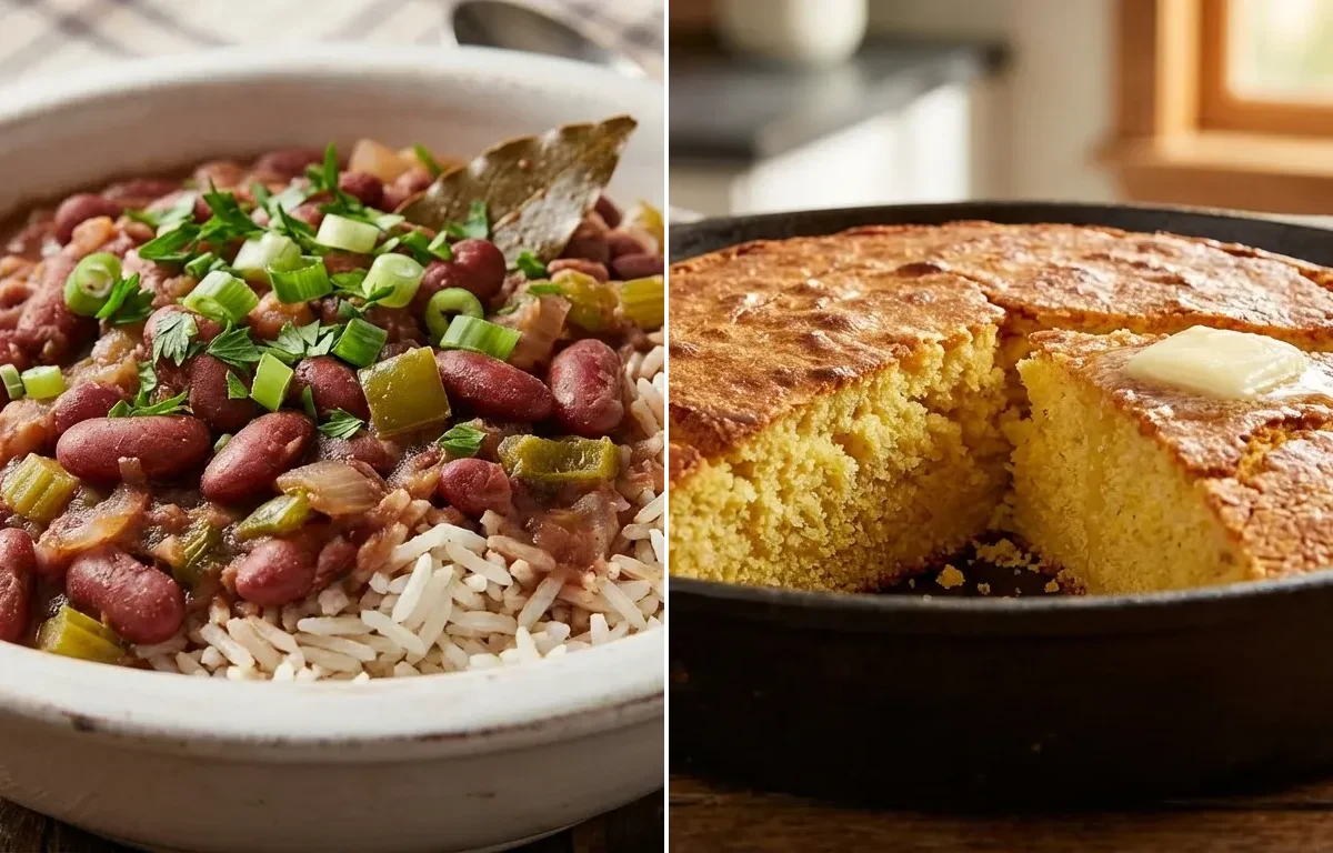 Red Beans and Rice with Cornbread