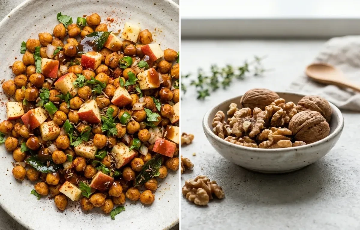 Roasted Chana With Apple with Walnuts Small Portion