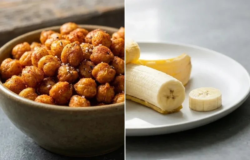 Roasted Chickpeas with Banana